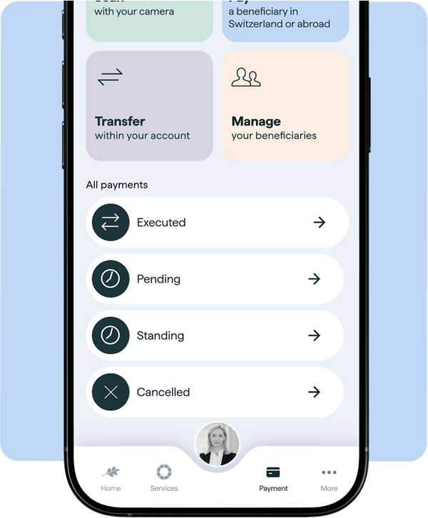 Easy payments and transfers Easy payments and transfers