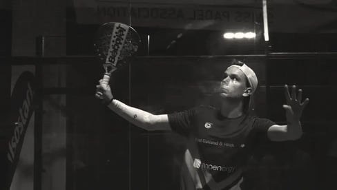 Kilian Jordan, new Swiss Padel Champion, supported by Piguet Galland