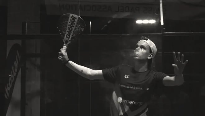 Kilian Jordan, new Swiss Padel Champion, supported by Piguet Galland