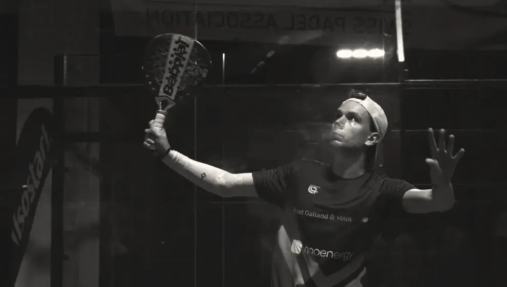 Kilian Jordan, new Swiss Padel Champion, supported by Piguet Galland