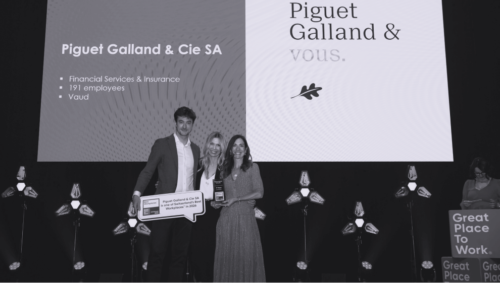 Best Workplaces™ Suisse 2026 : Piguet Galland classée parmi les meilleures entreprises de taille moyenne en Suisse