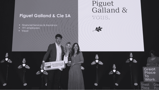 Best Workplaces™ Suisse 2026 : Piguet Galland classée parmi les meilleures entreprises de taille moyenne en Suisse